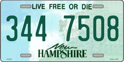 NH license plate 3447508