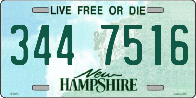 NH license plate 3447516