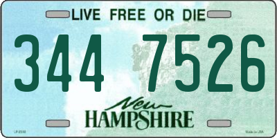 NH license plate 3447526