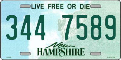 NH license plate 3447589