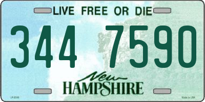 NH license plate 3447590