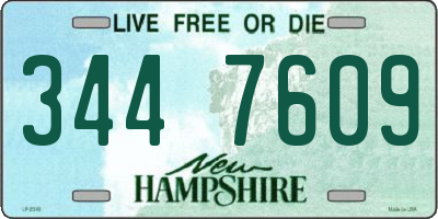 NH license plate 3447609