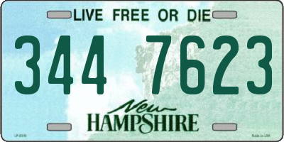 NH license plate 3447623