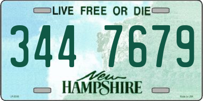 NH license plate 3447679