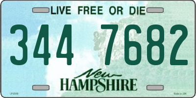 NH license plate 3447682