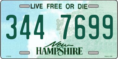 NH license plate 3447699