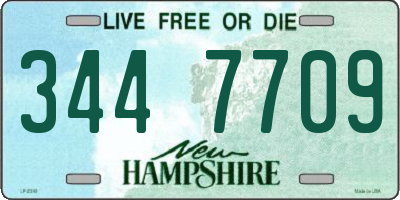 NH license plate 3447709