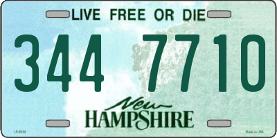 NH license plate 3447710