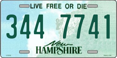 NH license plate 3447741