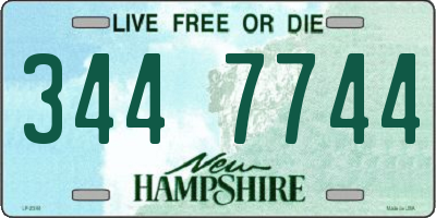NH license plate 3447744