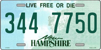 NH license plate 3447750
