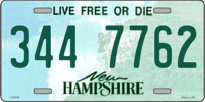NH license plate 3447762