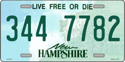 NH license plate 3447782