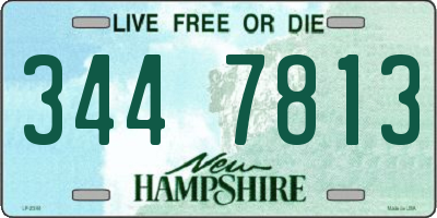 NH license plate 3447813