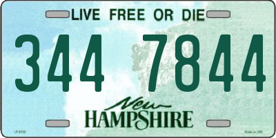 NH license plate 3447844