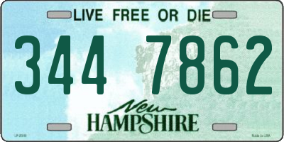 NH license plate 3447862