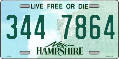 NH license plate 3447864