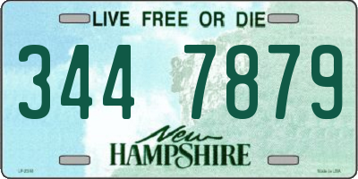 NH license plate 3447879