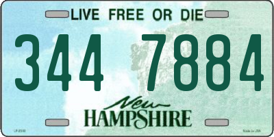 NH license plate 3447884