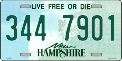 NH license plate 3447901