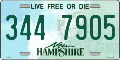 NH license plate 3447905