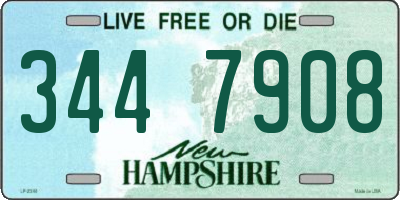 NH license plate 3447908