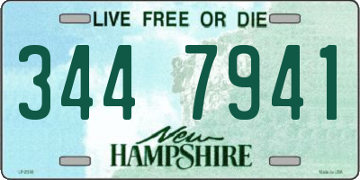 NH license plate 3447941