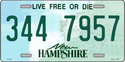 NH license plate 3447957