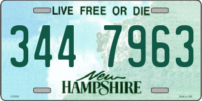 NH license plate 3447963