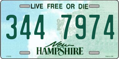 NH license plate 3447974