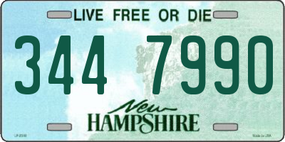 NH license plate 3447990