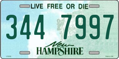 NH license plate 3447997