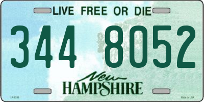 NH license plate 3448052