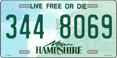 NH license plate 3448069