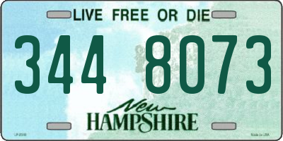 NH license plate 3448073
