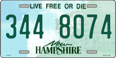 NH license plate 3448074