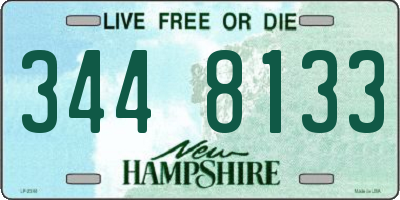 NH license plate 3448133