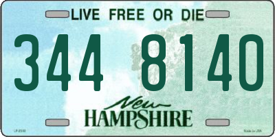 NH license plate 3448140