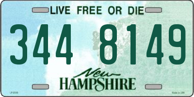NH license plate 3448149