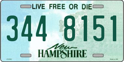 NH license plate 3448151