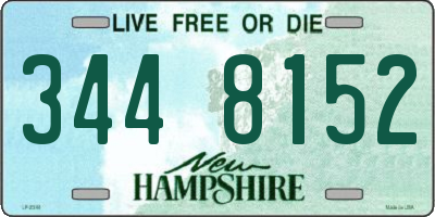NH license plate 3448152
