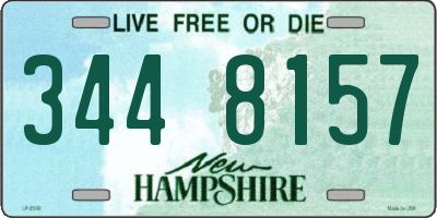 NH license plate 3448157