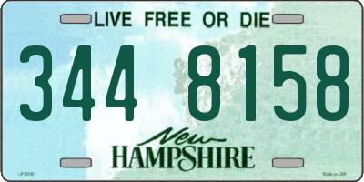 NH license plate 3448158