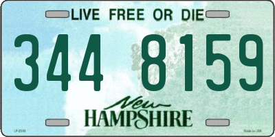 NH license plate 3448159