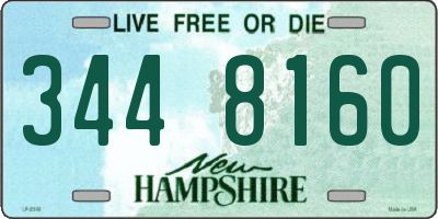NH license plate 3448160