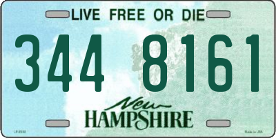 NH license plate 3448161