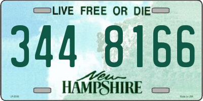 NH license plate 3448166
