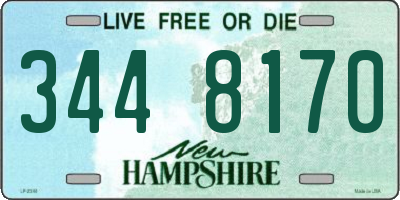 NH license plate 3448170