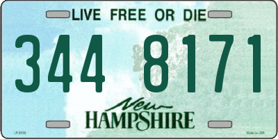 NH license plate 3448171