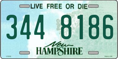 NH license plate 3448186